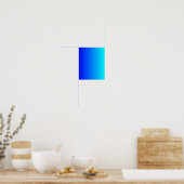 Blauw naar Aqua-verloop Poster (Keuken)