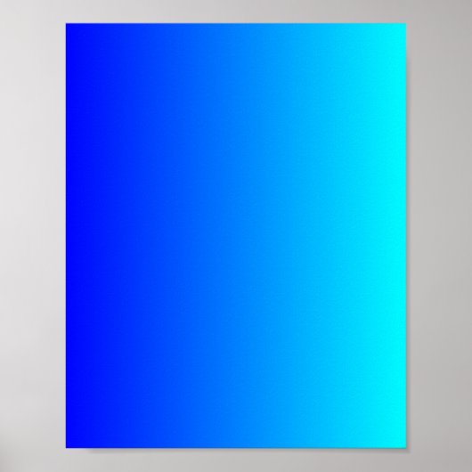 Blauw naar Aqua-verloop Poster (Voorkant)