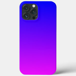 Blauw naar Magenta helder ombre iPhone 13 Pro Max Hoesje