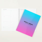 Blauw naar pur ombre achtergrond 3 ring multomap p planner (Display)