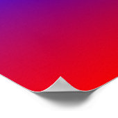 Blauw naar Rood Verloop Poster (Hoek)