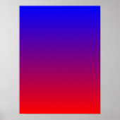 Blauw naar rood verloop poster (Voorkant)