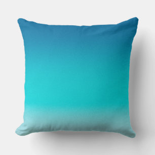 Blauw naar Teal Verlopende Worp Kussen Minimalisti