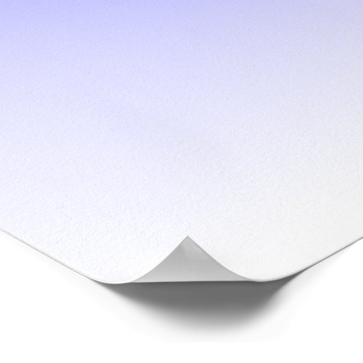 Blauw naar wit verloop poster (Hoek)