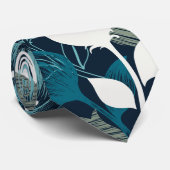 blauw nachtpatroon stropdas (Opgerold)