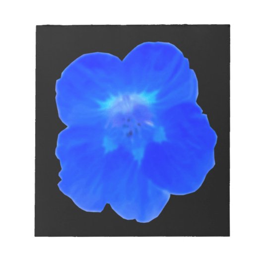 Blauw Nasturtium-notebook Notitieblok (Voorkant)