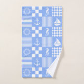 Blauw Nautisch Bad Handdoek (Handdoek)