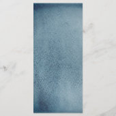 Blauw nautisch huwelijk. Waterverf marine modern Menu (Achterkant)