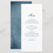 Blauw nautisch huwelijk. Waterverf marine modern Menu (Voorkant / Achterkant)