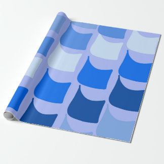 Blauw Nautisch met vlag ontworpen ontwerp Cadeaupapier