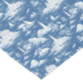 Blauw Nautisch Toile Tafelkleed (Gekanteld)