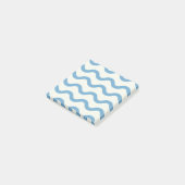Blauw Nautische Groovy Wavy Stripe Modern Minimali Post-it® Notes (Schuin)