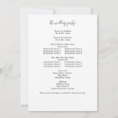 Blauw & Navy Bloemen bruiloft programma (Achterkant)