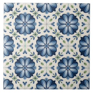 Blauw Nederlands Delfts Patroon Tegeltje