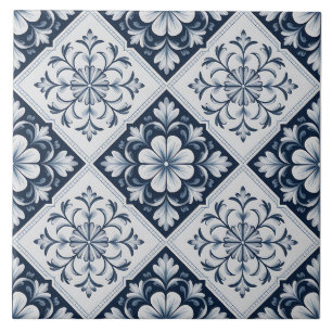 Blauw Nederlands Delfts patroon Tegeltje
