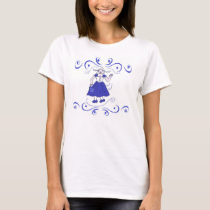 Blauw Nederlands Delfts uiterlijk T-shirt