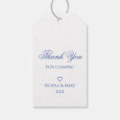 Blauw Nederlandse Chinoiserie Windmill Waterverf Cadeaulabel (Achterkant)