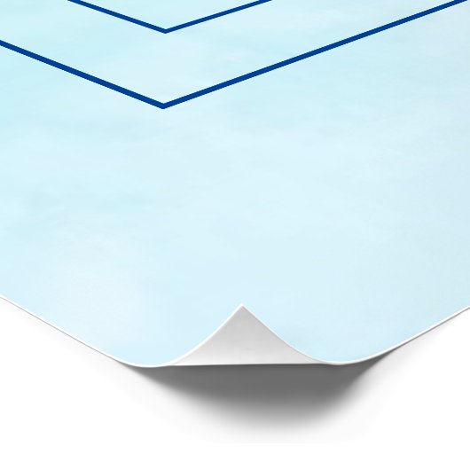 Blauw neemt nooit genoegen met minder glanzend Pos Perfect Poster (Hoek)