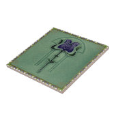 Blauw Nieuw - kunstbladerontwerp Tegeltje (Zijkant)