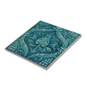 Blauw Nieuw - kunstbladerontwerp Tegeltje (Zijkant)