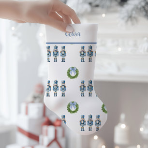 Blauw Notenkraker Nostalgisch Kleine Kerstsok