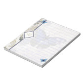 blauw notitieblok van de vlinder (Gedraaid)
