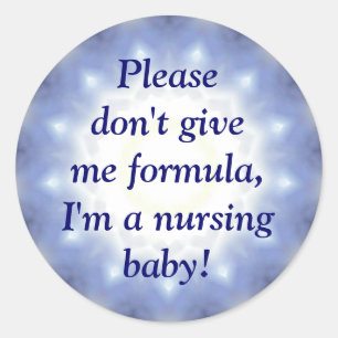 Blauw "Nursing Baby" sticker, ziekenhuis en kinder Ronde Sticker