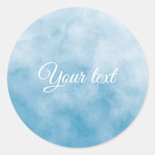 blauw oceaan waterverf achtergrond achterwand inpa ronde sticker