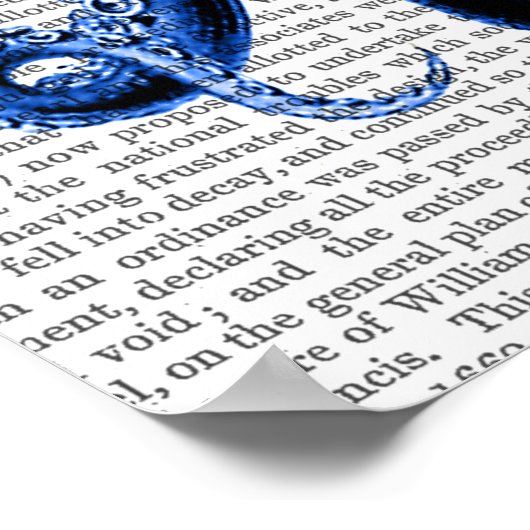 blauw octopus 1 onderzijde poster (Hoek)