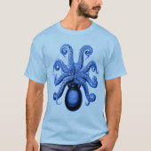 blauw octopus 1 onderzijde t-shirt (Voorkant)