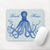 Blauw Octopus met Anchors Gepersonaliseerd Muismat (Met muis)