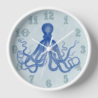  blauw Octopus Nautical Beach House