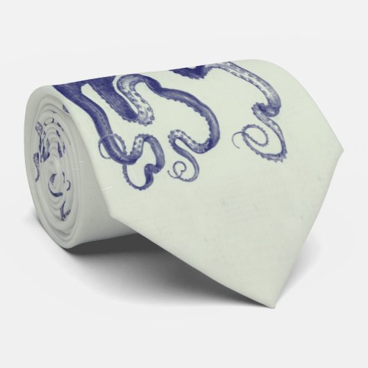 blauw octopus stropdas2 stropdas (Opgerold)