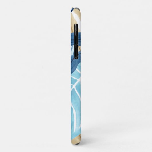 Blauw Oerwoud bladeren Case-Mate iPhone Case (Achterkant/links)