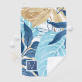 Blauw Oerwoud bladeren Golfhanddoek (Insitu)