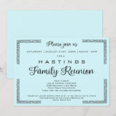 Blauw of een uitnodiging voor een kleurenfamiliere (Voorkant / Achterkant)