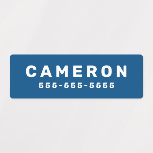 Blauw of om het even welke kleurennaam en waterdic labels (Design 1)