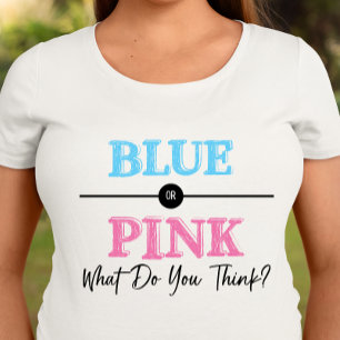 Blauw of roze, geslacht T-shirt