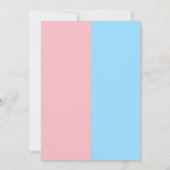 Blauw of roze wat u denkt dat gender zichtbaar is kaart (Achterkant)