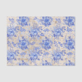  blauw-oiserievloer Bouquet-ontkoppeling Tissuepapier (Voorkant)