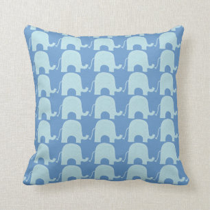 Blauw olifant Omkeerbaar Sierkussen