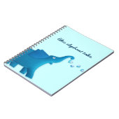 blauw olifantenhart notitieboek (Linkerzijde)
