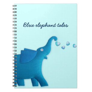 blauw olifantenhart notitieboek