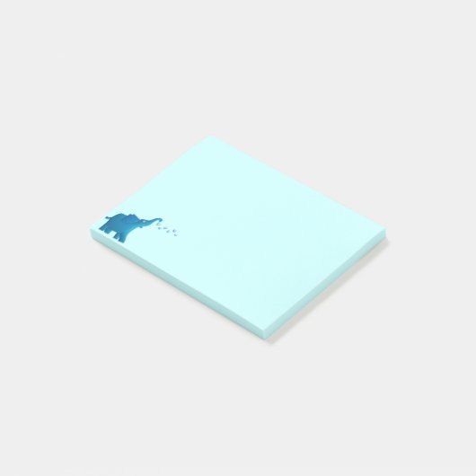 blauw olifantenhart post-it® notes (Schuin)