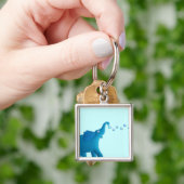 blauw olifantenhart sleutelhanger (Hand)