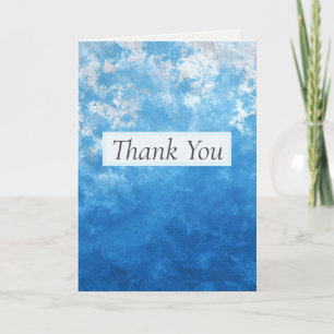 Blauw Ombre geschilderd bedankkaartje