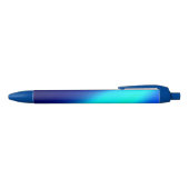blauw ombre maanlicht Double Stripe Zwarte Inkt Pen (Bovenkant)