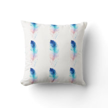 Blauw Ombre Veer Waterverf