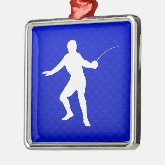 Blauw omheining metalen ornament (Links)