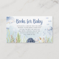 Blauw onder de zee baby shower boeken voor baby